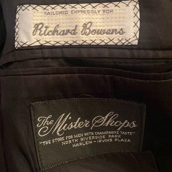 Jhane Barnes shawl collar Wool sport Coat jacket in black brown Size Men's 44L - Picture 7 of 9